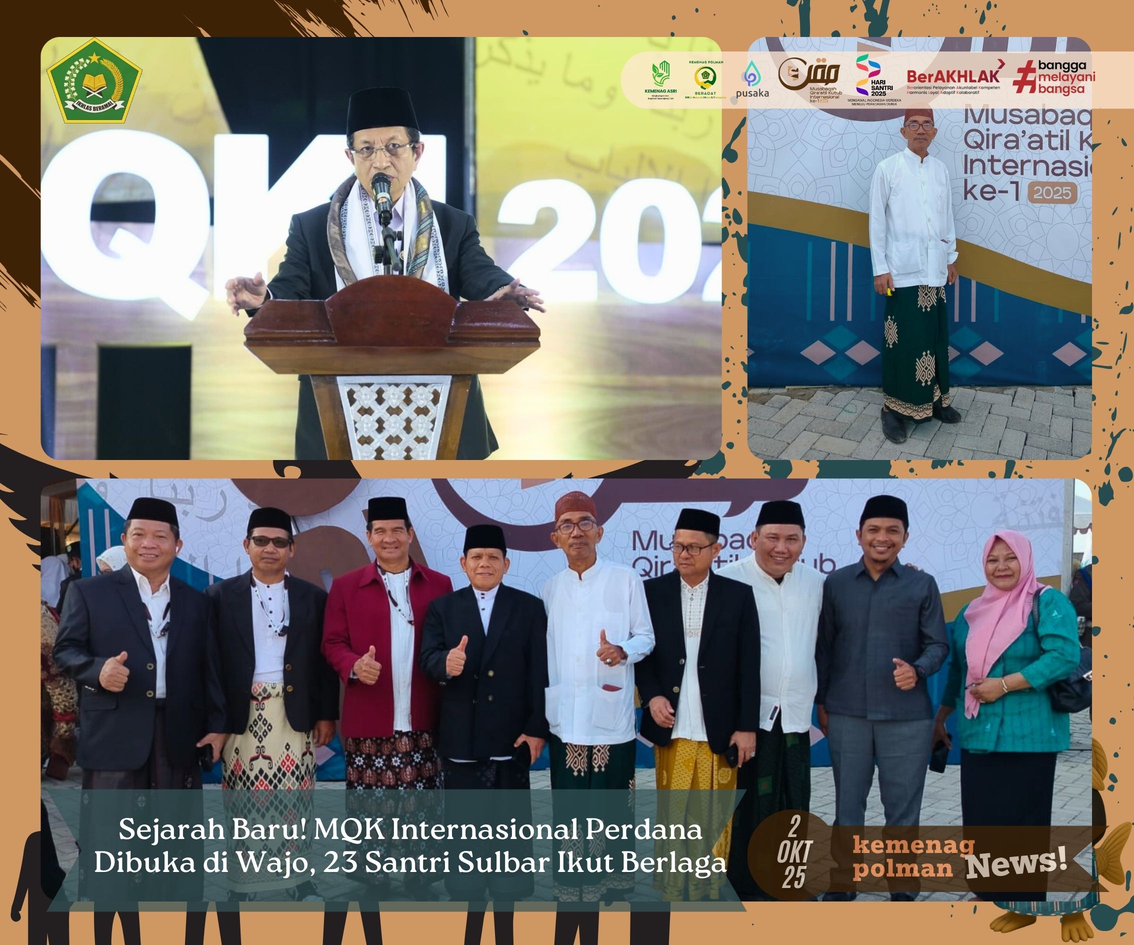 Sejarah Baru! MQK Internasional Perdana Dibuka di Wajo, 23 Santri Sulbar Ikut Berlaga